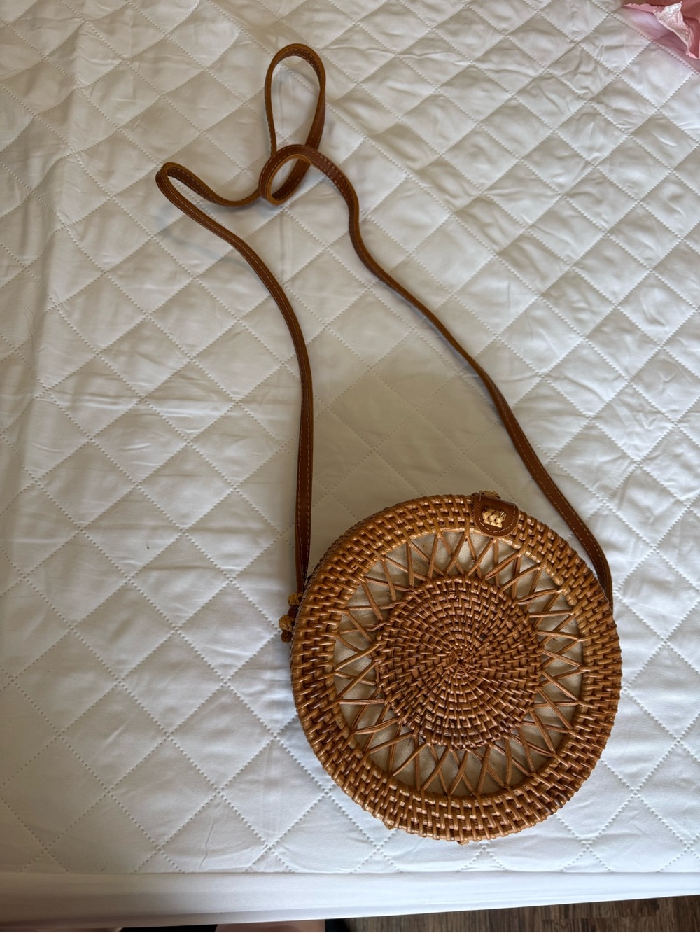 Target Brown Woven Round Crossbody Bag